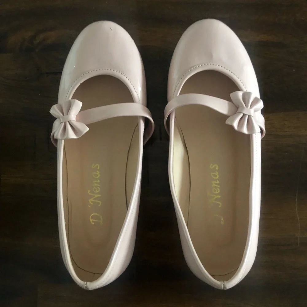Shoes Flat Pink Bow